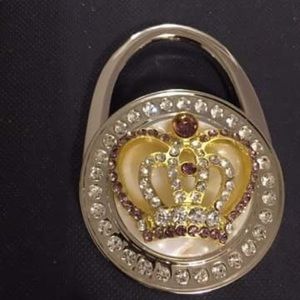 💐🔵Crown Foldable Handbag Hook - Purple